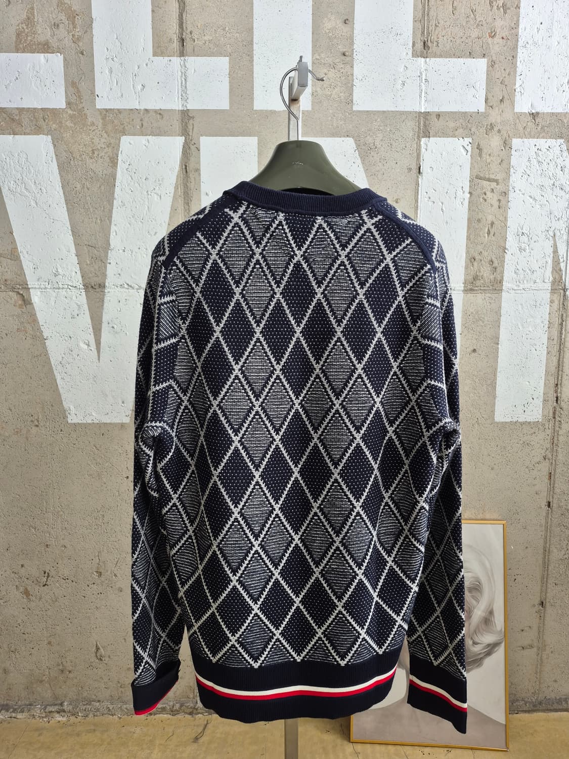 남성S95)타미힐피거 아가일 니트(MTA 상품이미지3