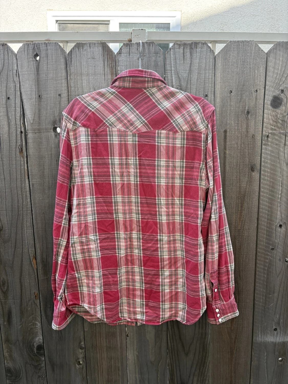 RRL 더블알엘 슬림핏 플래드 트윌 웨스턴 셔츠 레드 상품이미지4