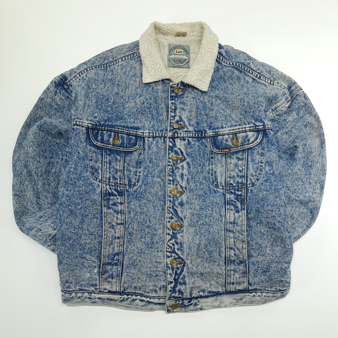 CN963 XL Lee 라이더스 빈티지 애시드워시 셰르파 데님 트러커자켓 상품이미지1