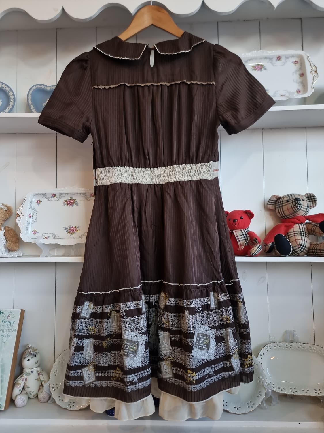 axes femme(엑시즈팜) 초코브라운 레이스 원피스 상품이미지5