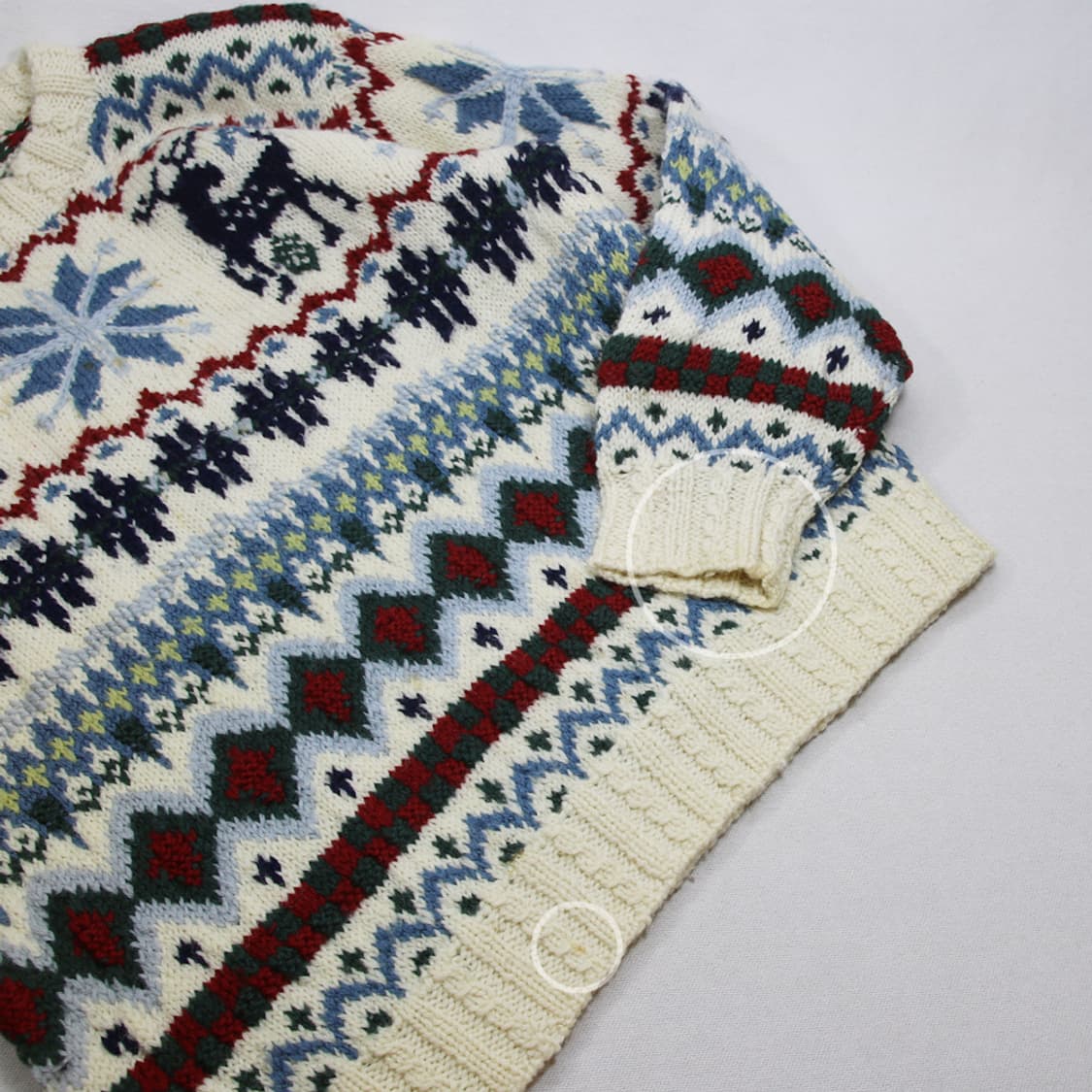 (착용컷) MOOZY'S OOPS OOF'ST 노르딕 패턴 니트 (98) 상품이미지6