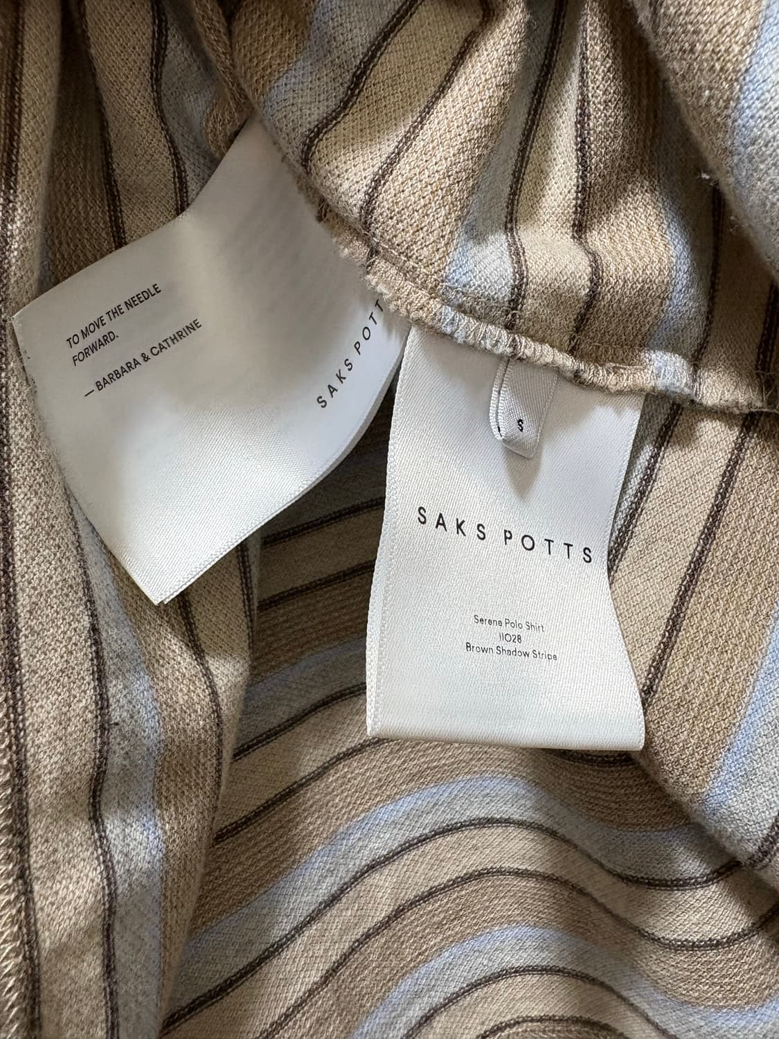 Saks potts Serena polo brown stripe 상품이미지5