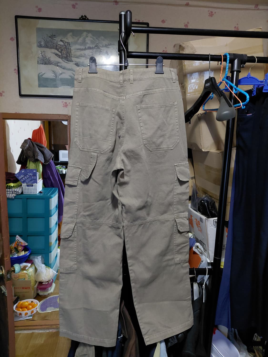 [일꼬르소](새제품)가먼트다잉 와이드 카고 팬츠32사이즈 상품이미지2