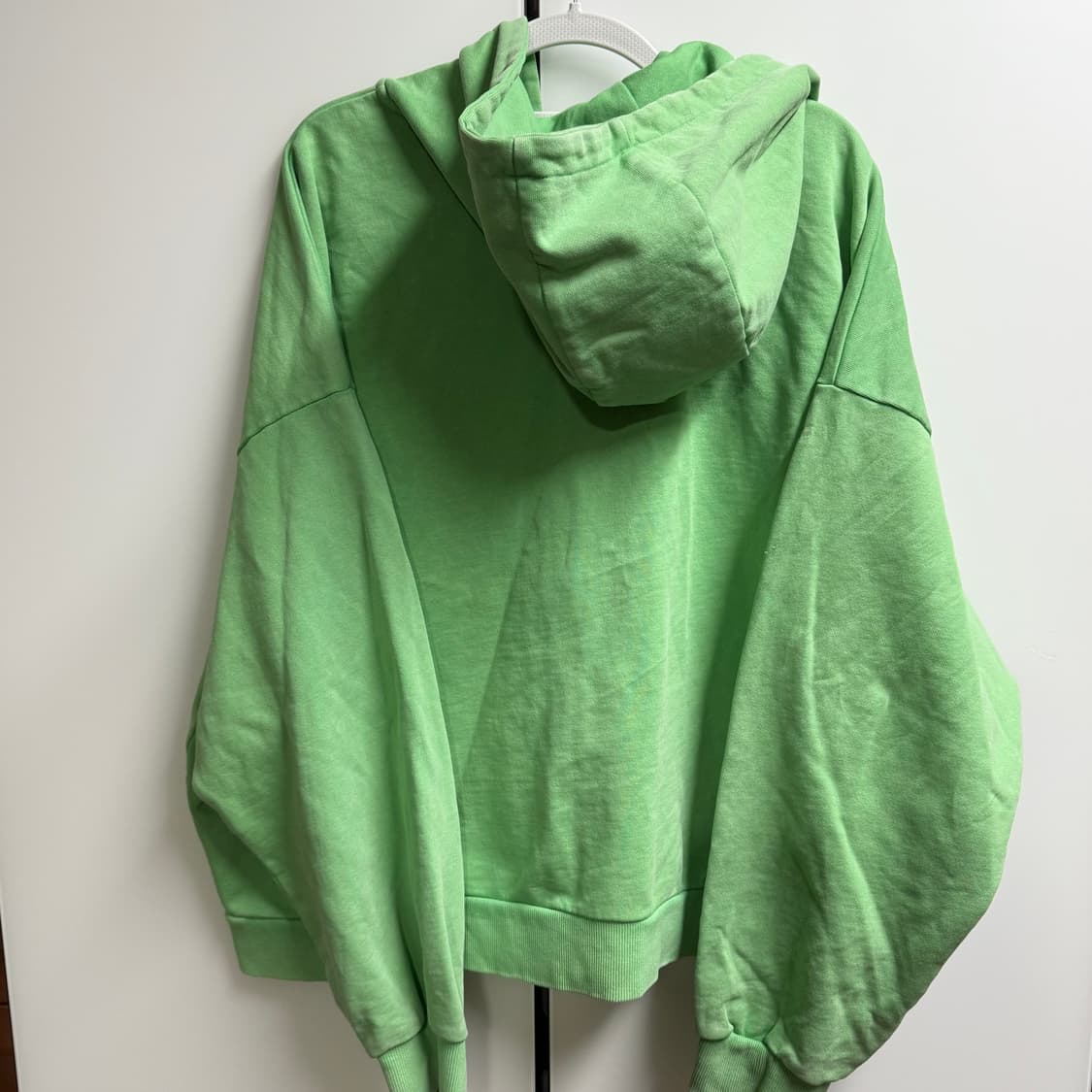 H&M 에이치앤엠 오버사이즈 후드집업 라임 XXL 상품이미지4