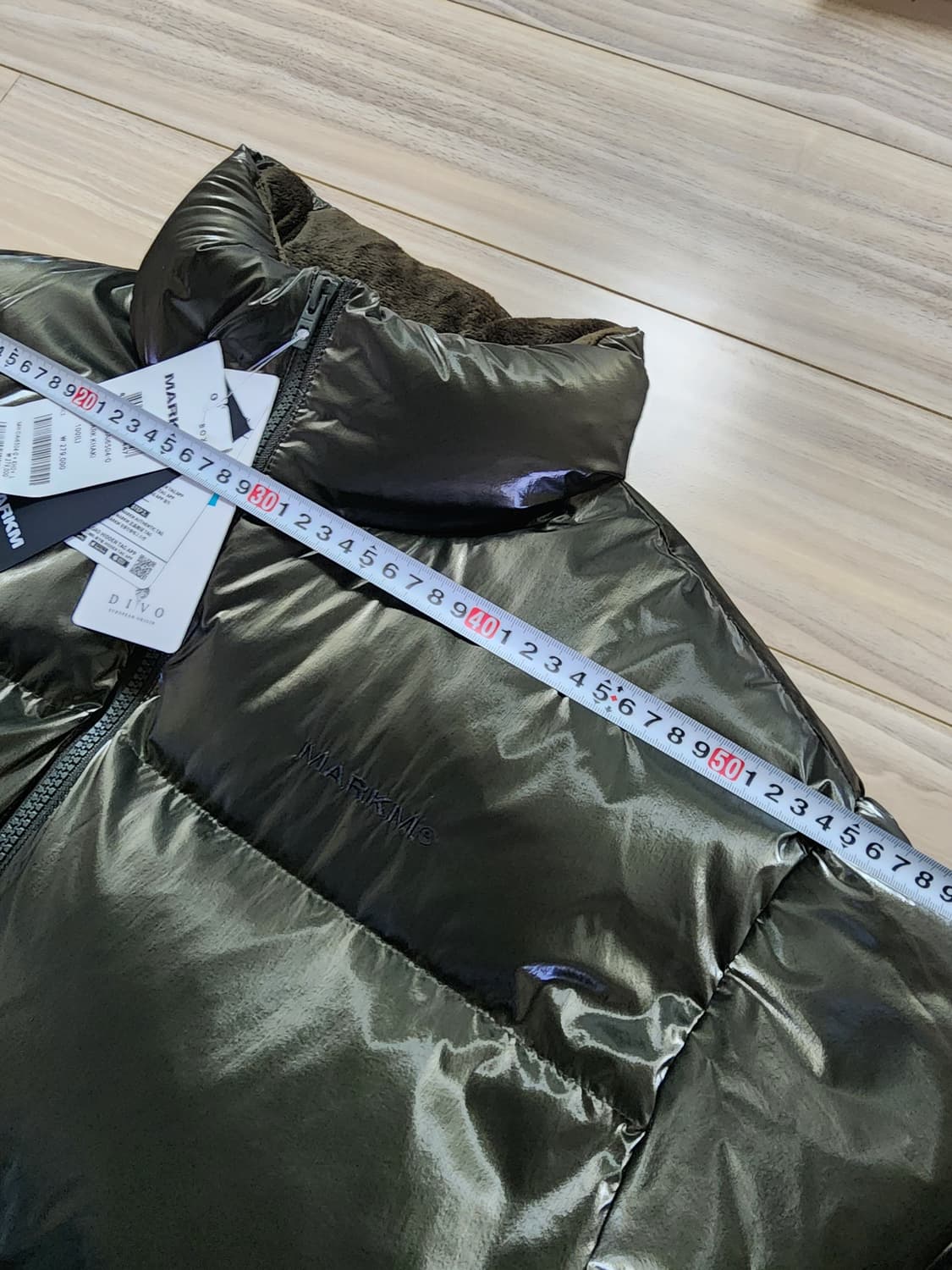 마크엠글로시덕다운패디점퍼다크카키L 상품이미지8