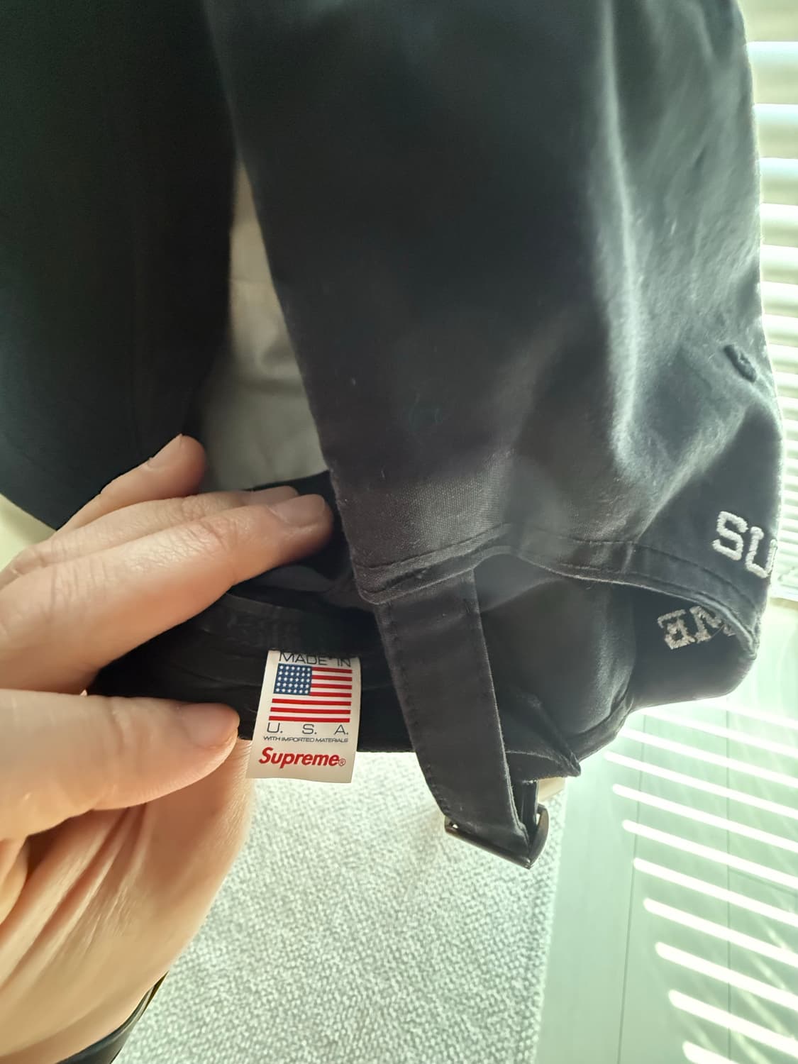 [OS] 슈프림 벤틸 S 로고 6 패널 캡 블랙 상품이미지4