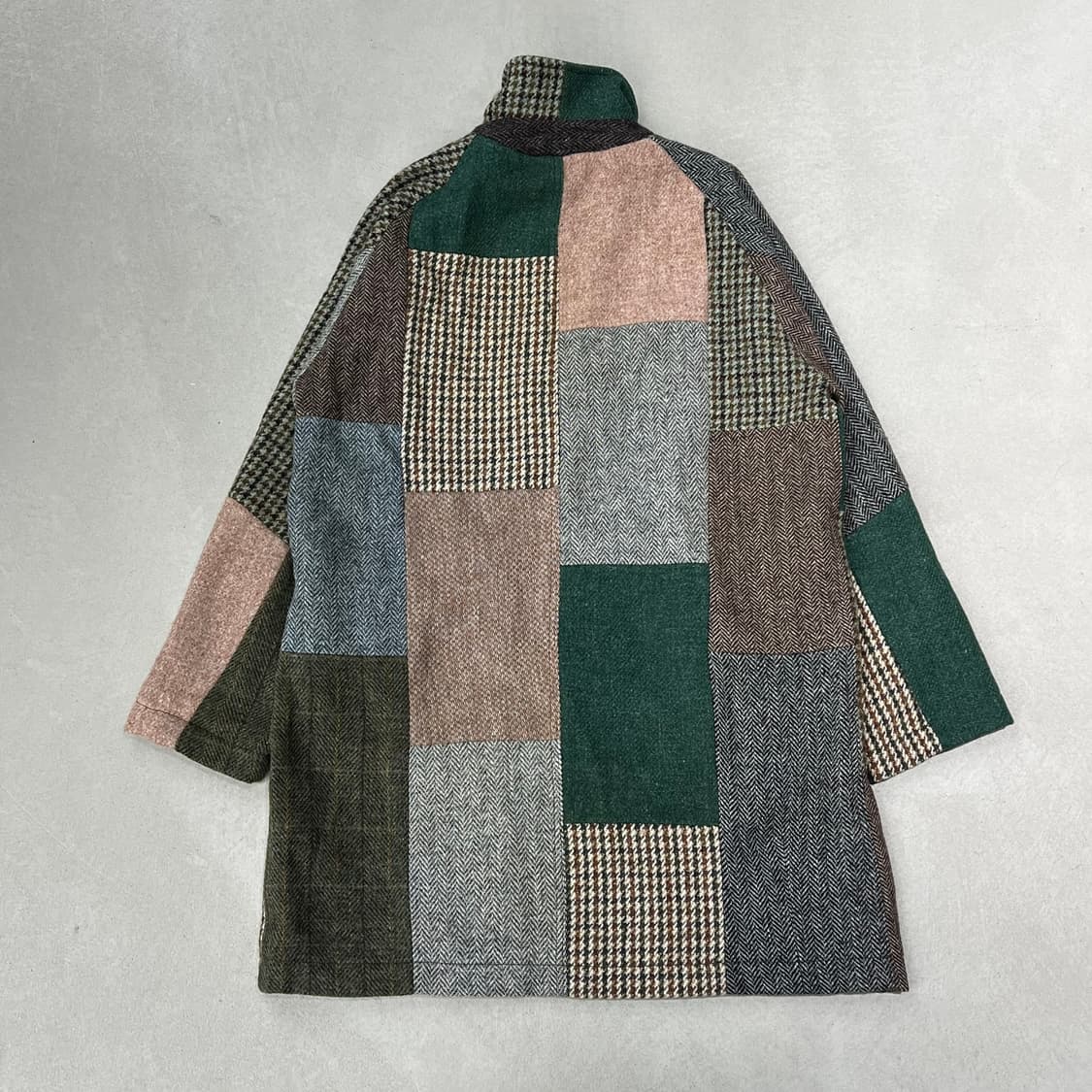 해리스트위드 멀티체크 울코트 s08891 상품이미지2