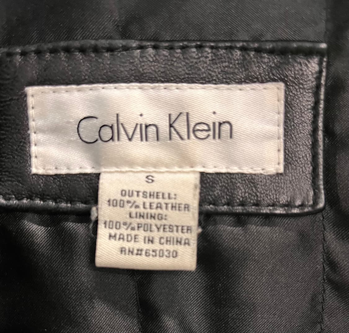 캘빈클라인 가죽 자켓 S (플라워 페인팅) 상품이미지6