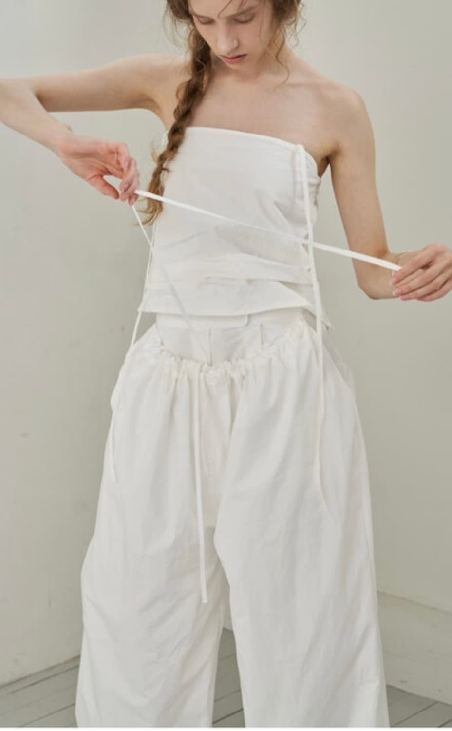 아델리오 adelio 드라이코튼 레이어드 팬츠 상품이미지3