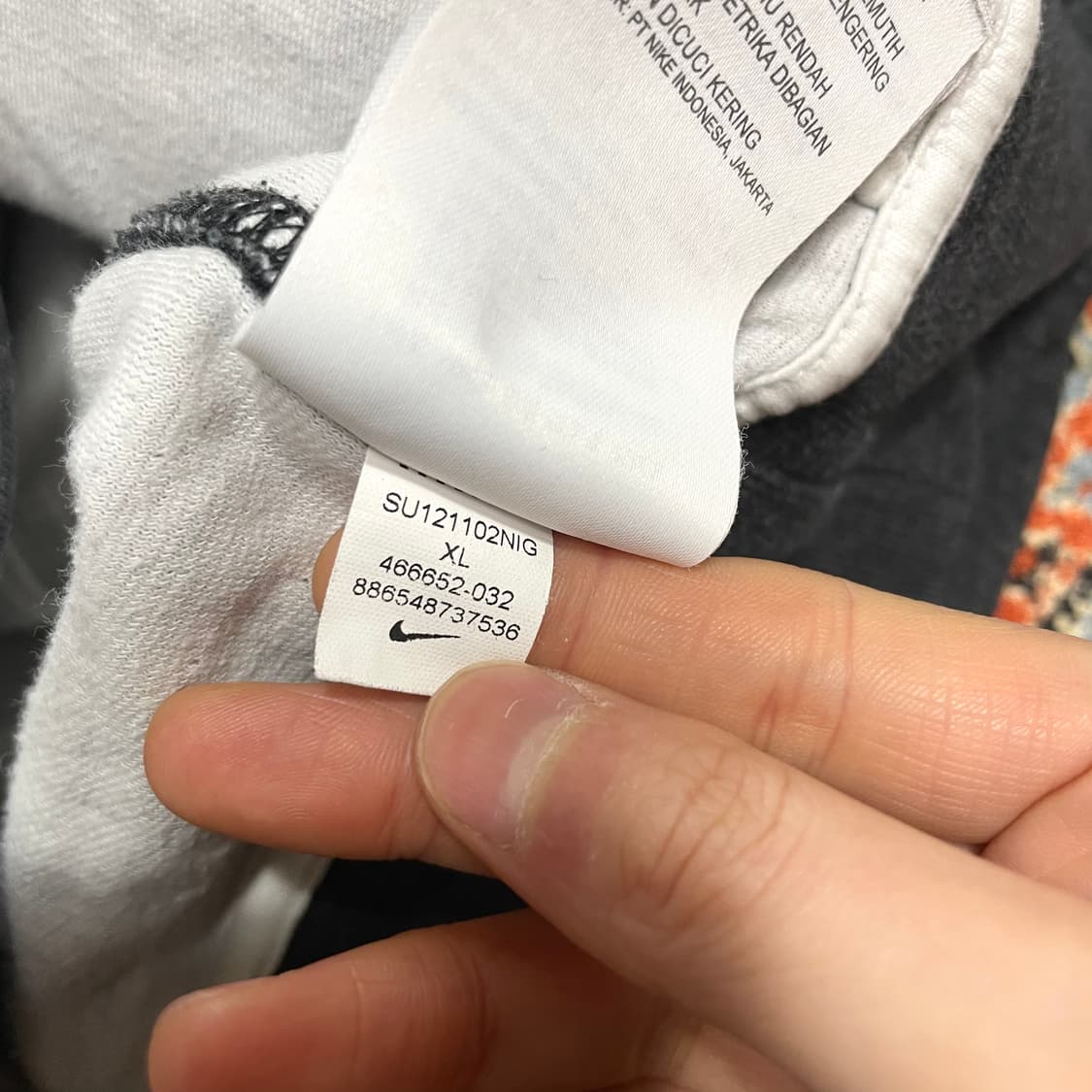 나이키 스펠로고 차콜 면 집업져지 남성XL 상품이미지6