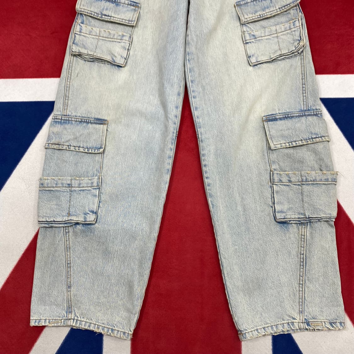 자라 멀티포켓 와이드 데님 카고팬츠 실측29 상품이미지3