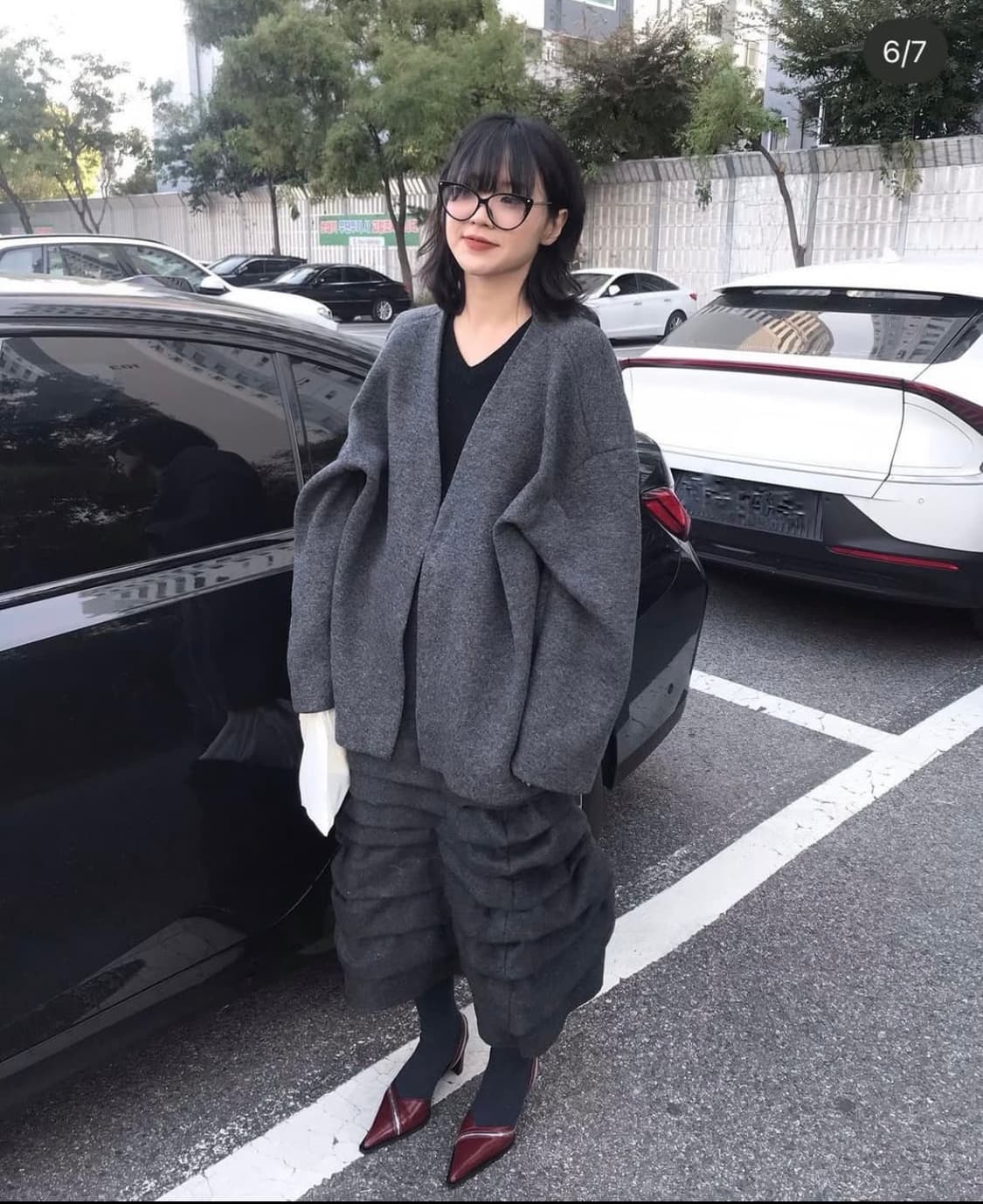 에옹쓰 piled wool skirt B grade제품 상품이미지3