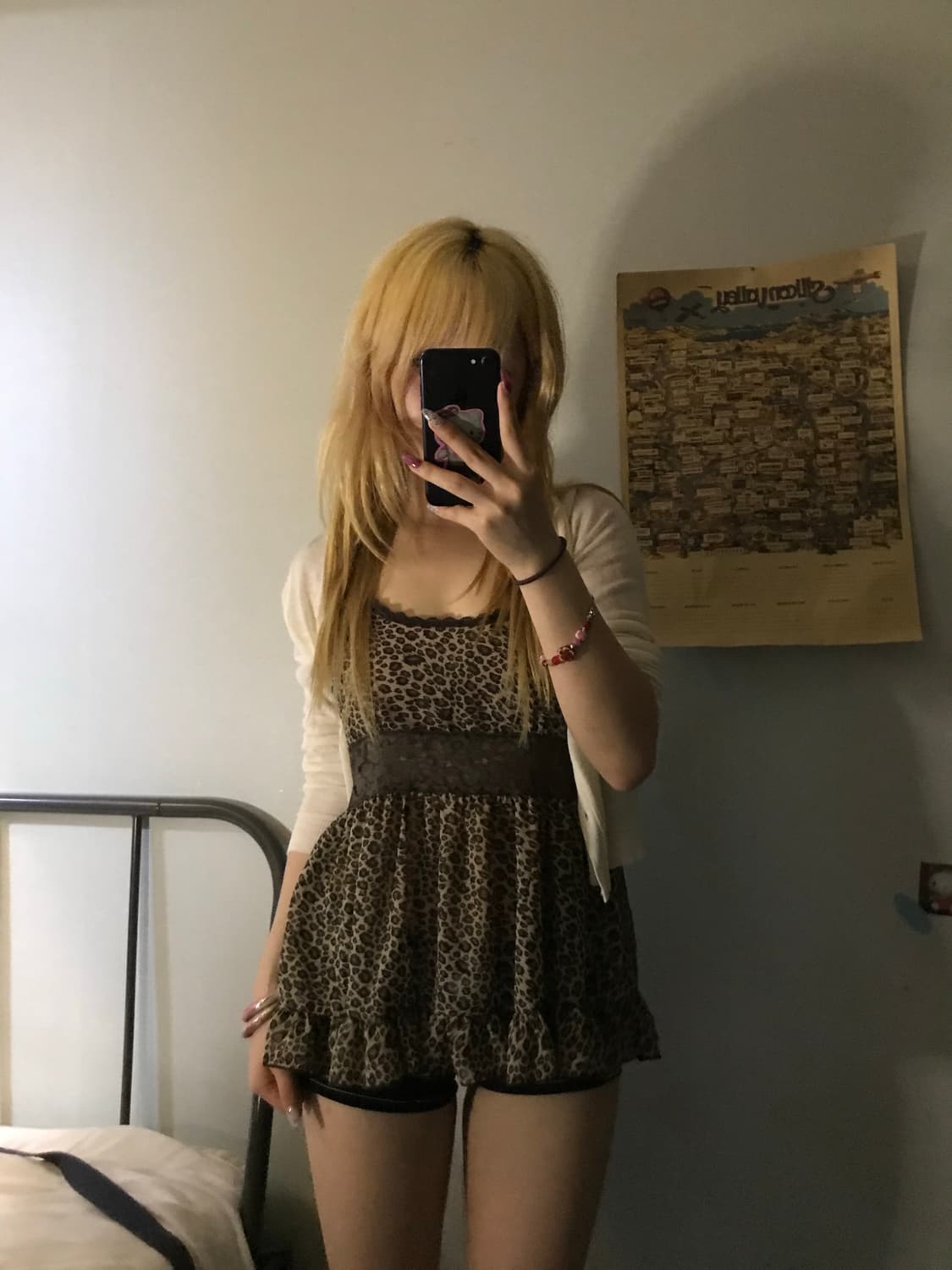 Vintage 빈티지 오네갸루 호피 레이스 슬리브리스 상품이미지1
