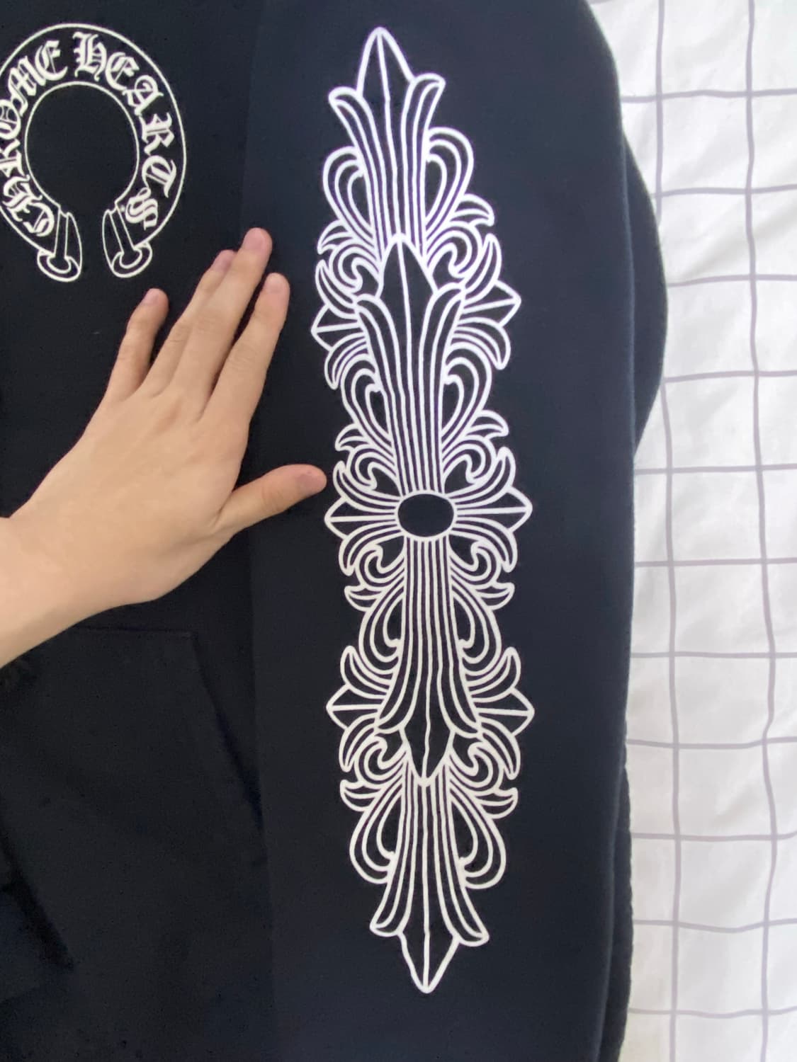 크롬하츠 홀스슈 플로랄 헤비웨이트 후드집업 사이즈 XL 상품이미지4