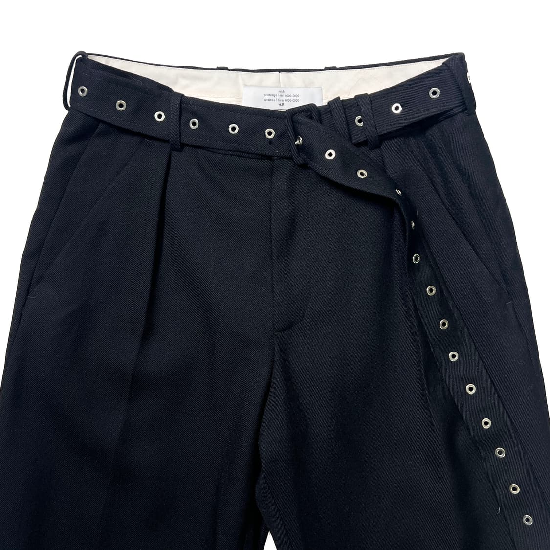 H&M rokh 벨티드 울 팬츠 블랙 (46) 상품이미지4