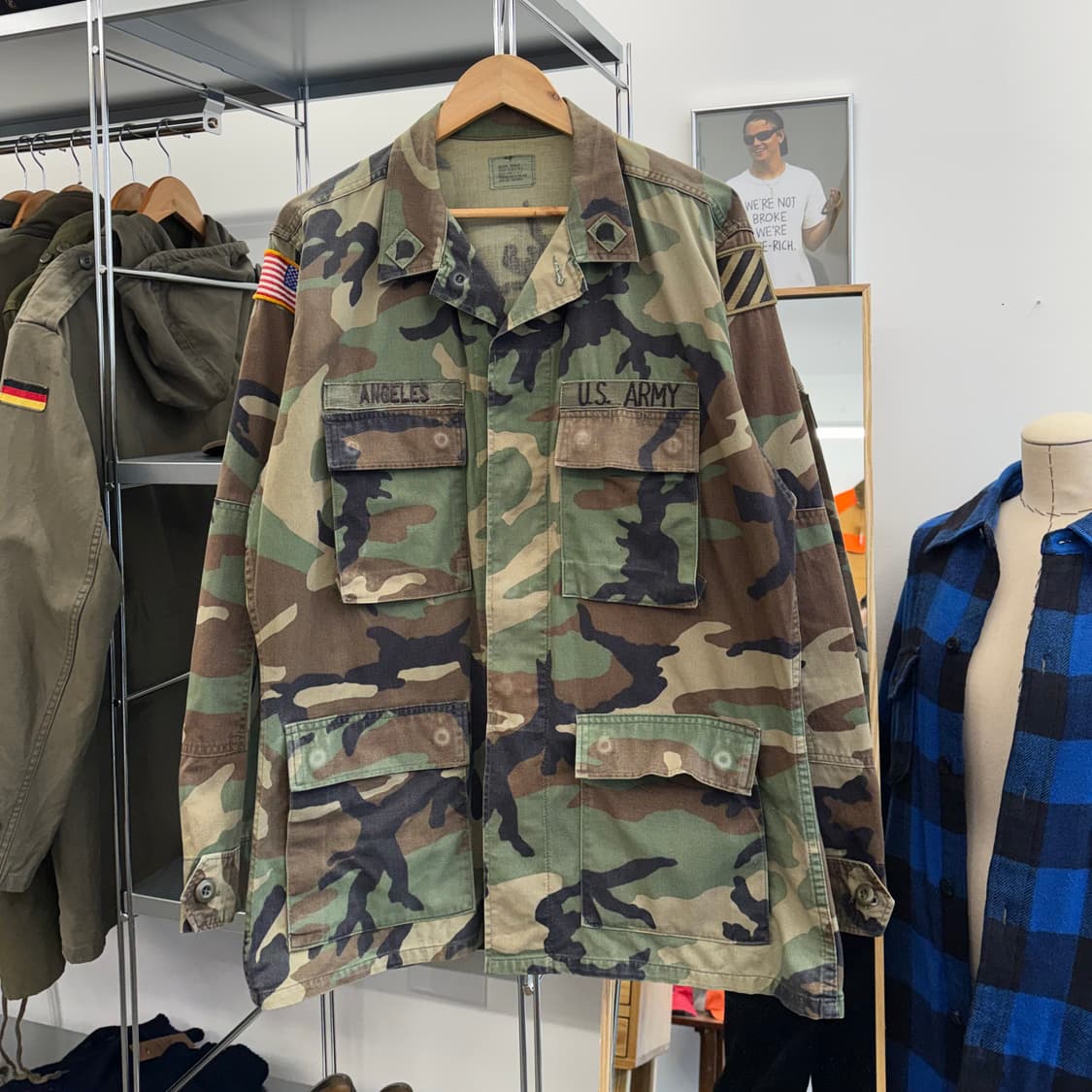 US Army 미군 우드랜드 카모 셔츠 자켓 (L)   상품이미지3