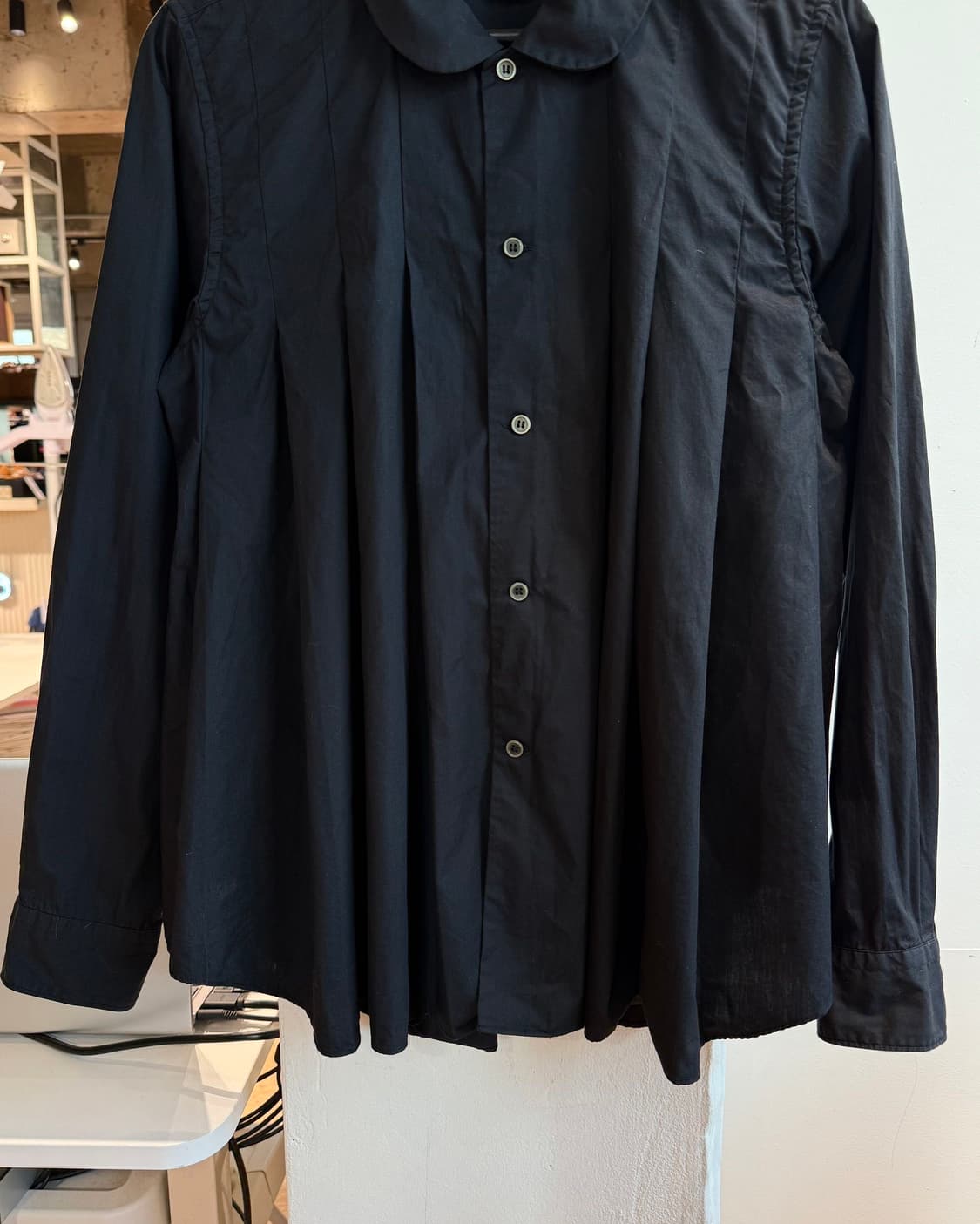 꼼데가르송 블랙 AD2017 핀턱 라운드 셔츠  상품이미지6