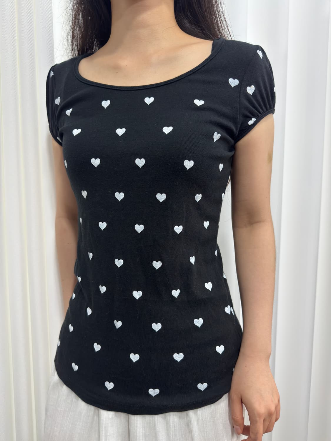 heart printing top 상품이미지2