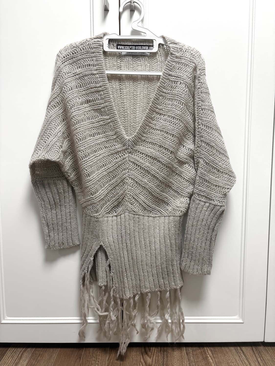 스컬프터 투웨이 스웨터 니트 Upside Down 라이트그레이 상품이미지3
