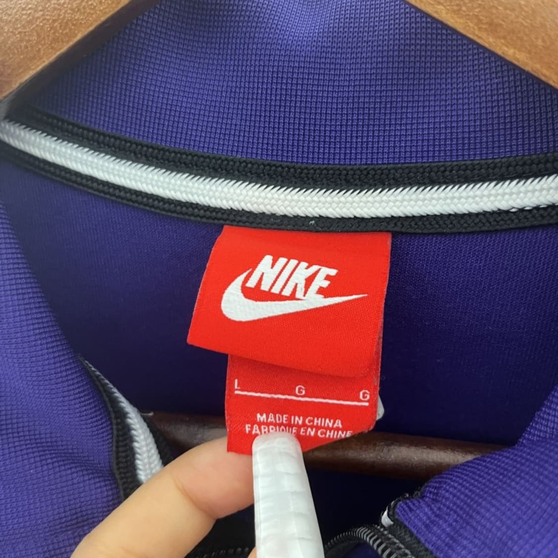 나이키 올드스쿨 레트로 Y2K 딥퍼플 져지 집업 100 C10932 상품이미지5