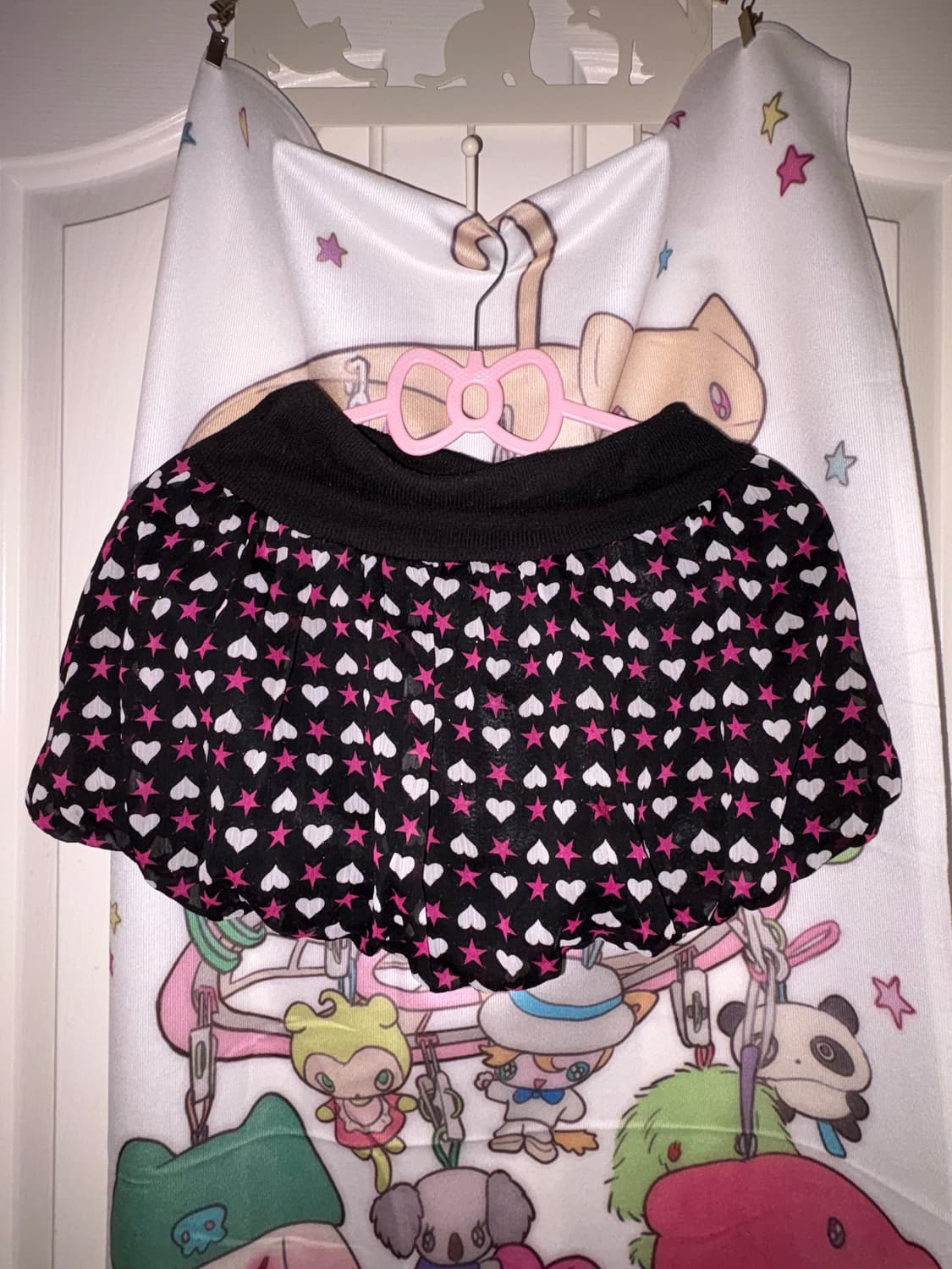 빈티지 갸루 키치 하트 퍼프 스커트 상품이미지1