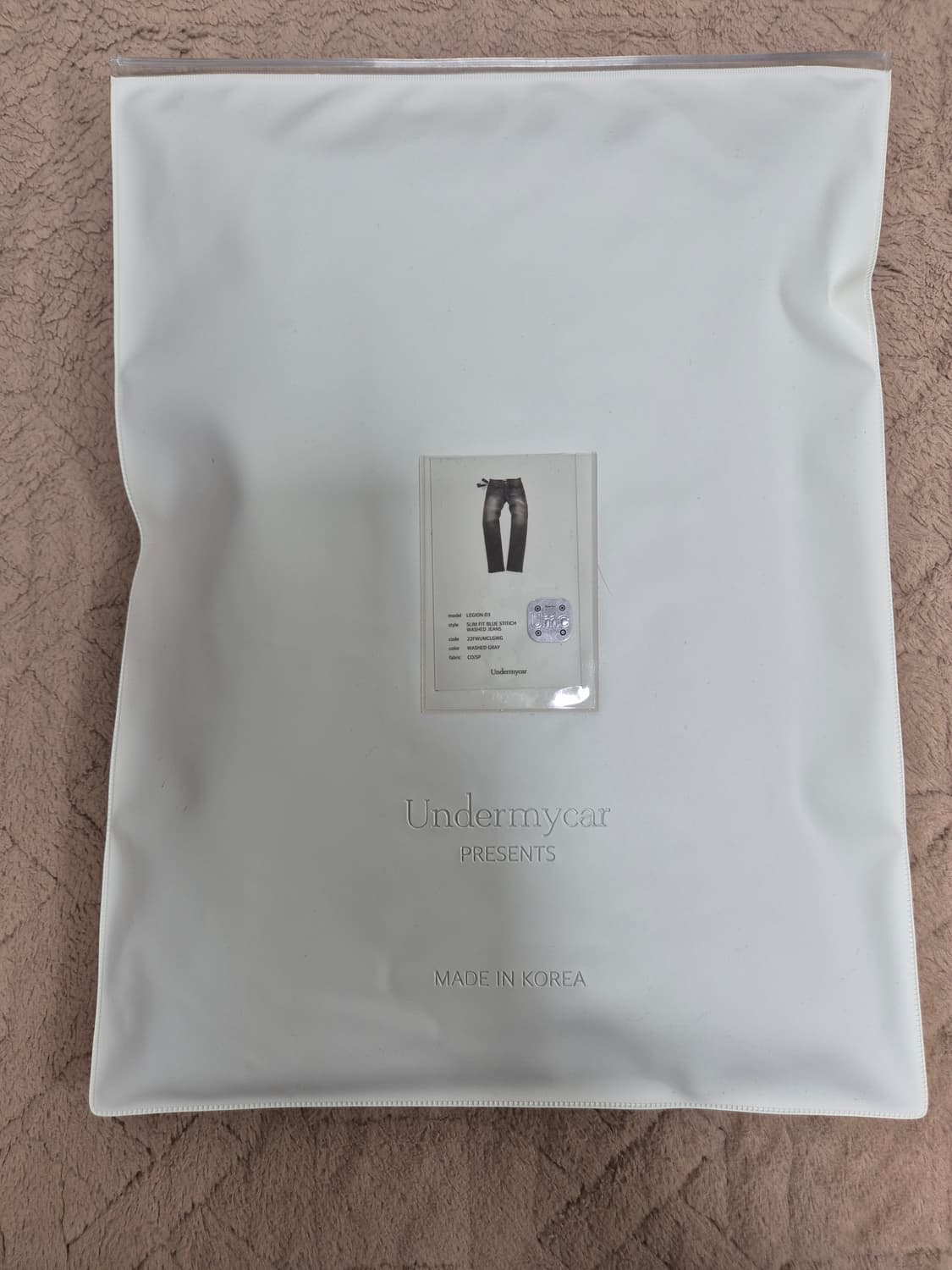 (새상품/2)언더마이카 리전03 슬림핏 워시드 진 워시드 그레이 상품이미지7