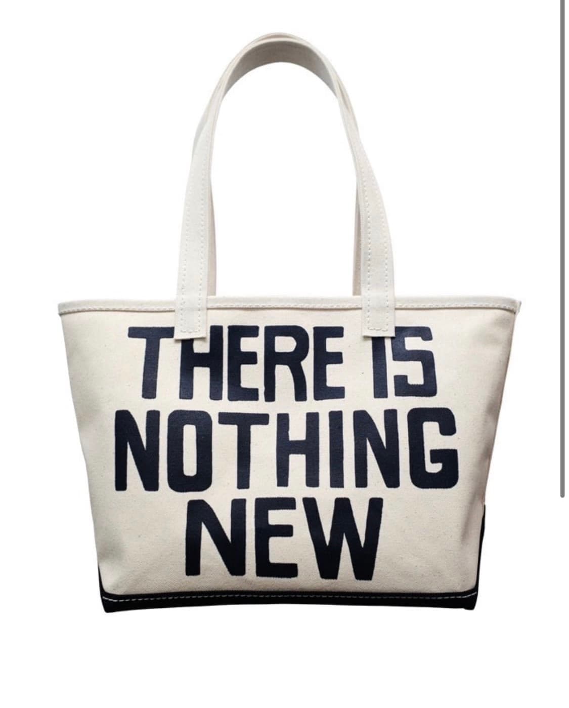급처!! 컬렉트 피시스 데어 이즈 낫띵 뉴 수비니어 토트백 내츄럴 네이비 상품이미지1