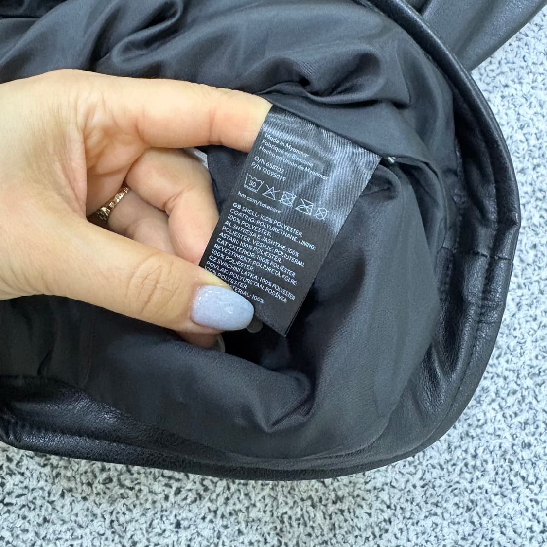 6-7Y H&M 키즈 레더 자켓 0312J 상품이미지4