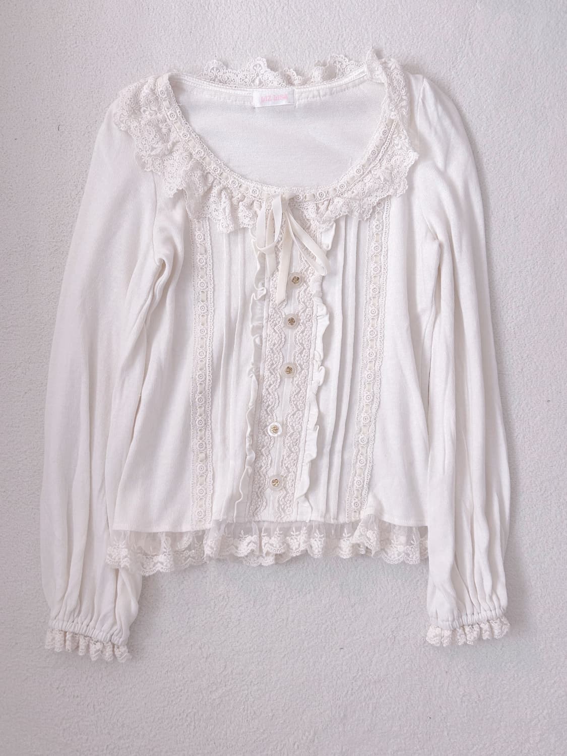 리즈리사 레이스 롱슬리브 블라우스 히메갸루 라떼갸루 상품이미지1