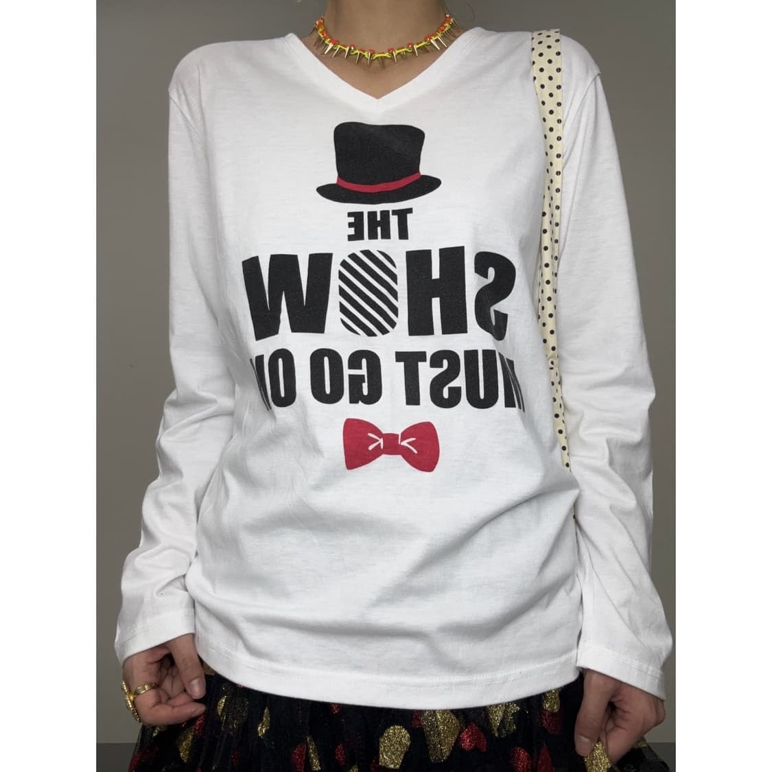 빈티지 키치 화이트 롱슬리브 상품이미지1