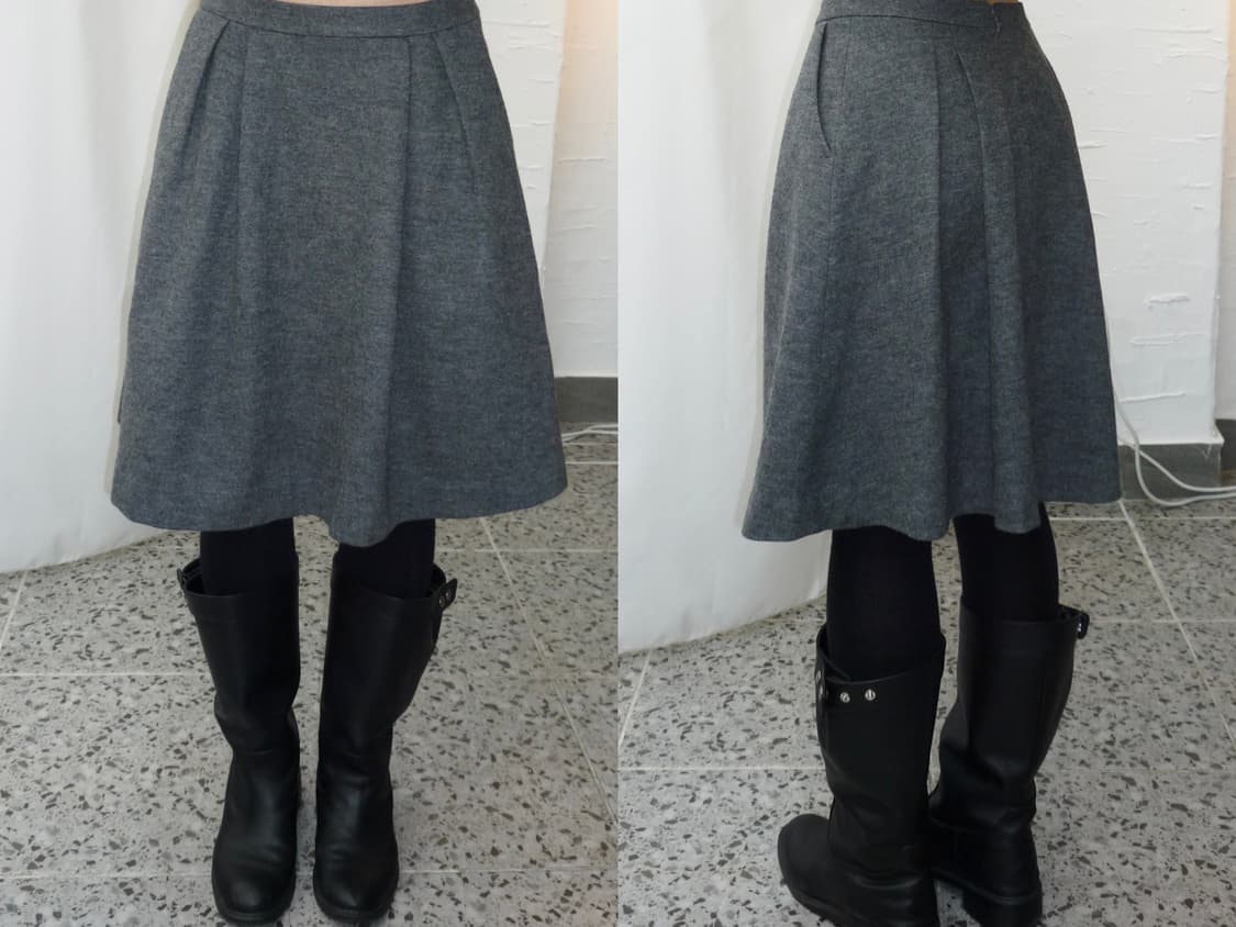 Charcoal flare midi skirt 상품이미지6