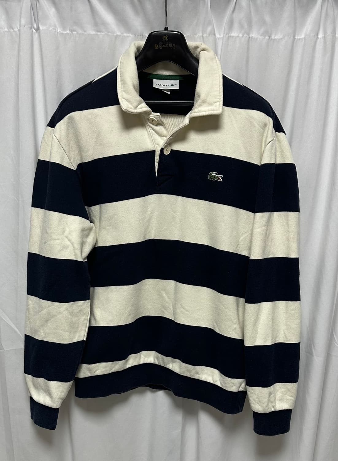 no.118 라코스테 스트라이프 럭비티셔츠 L 상품이미지1