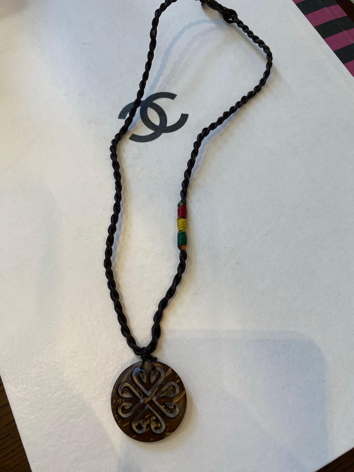 에스닉 무드 우드 나무 팬던트 목걸이 상품이미지5