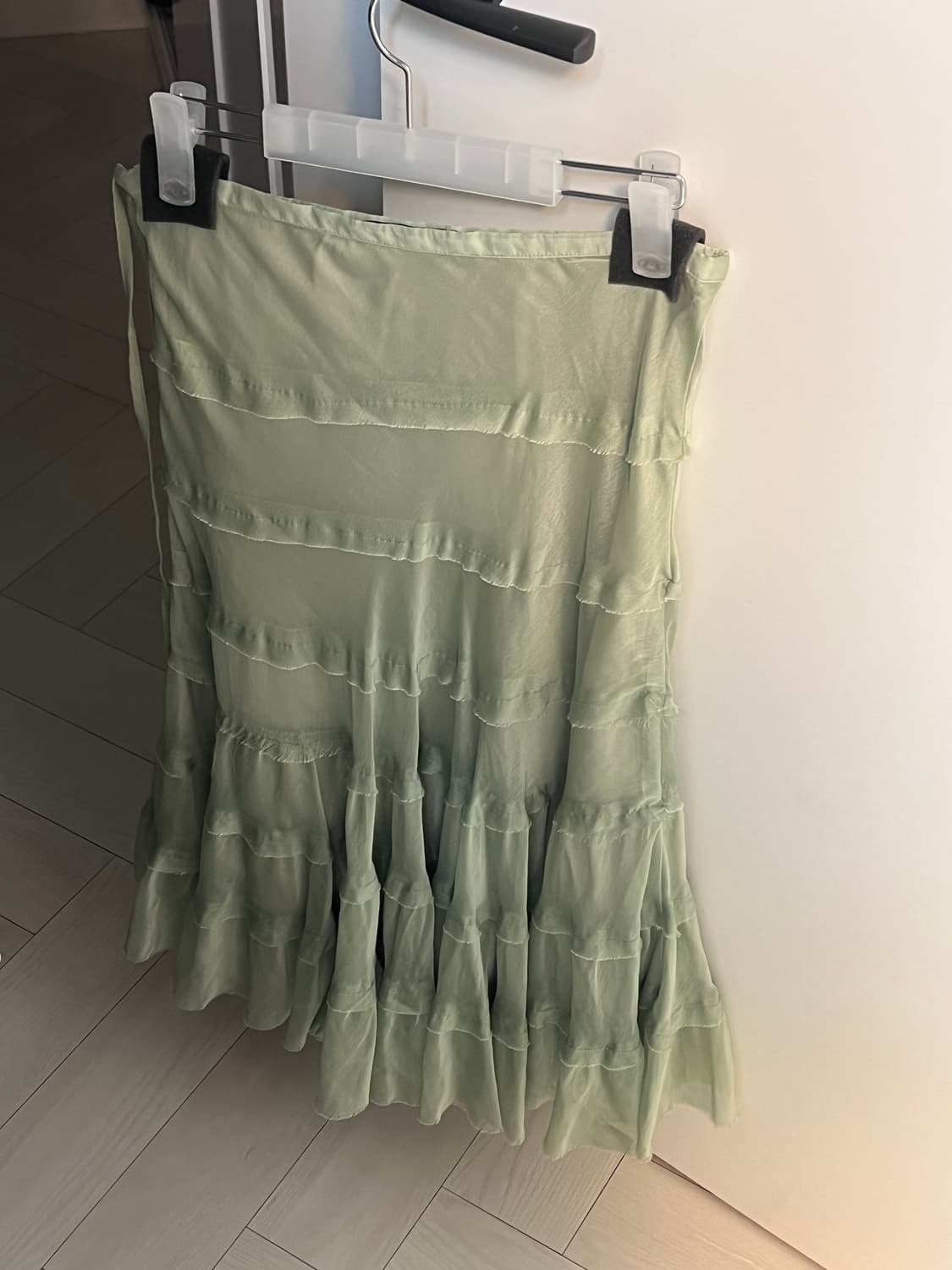 콜로신스 Nora Shimmering Skirt 스커트 치마 민트 상품이미지5