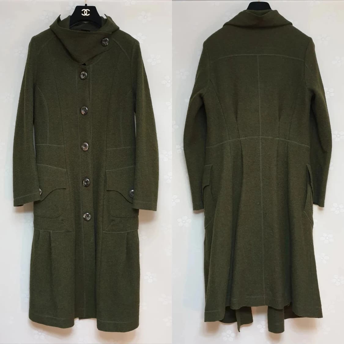 parceque mode 울나일론혼방 하이넥카라 핏앤플레어 슬림핏 코트 상품이미지2