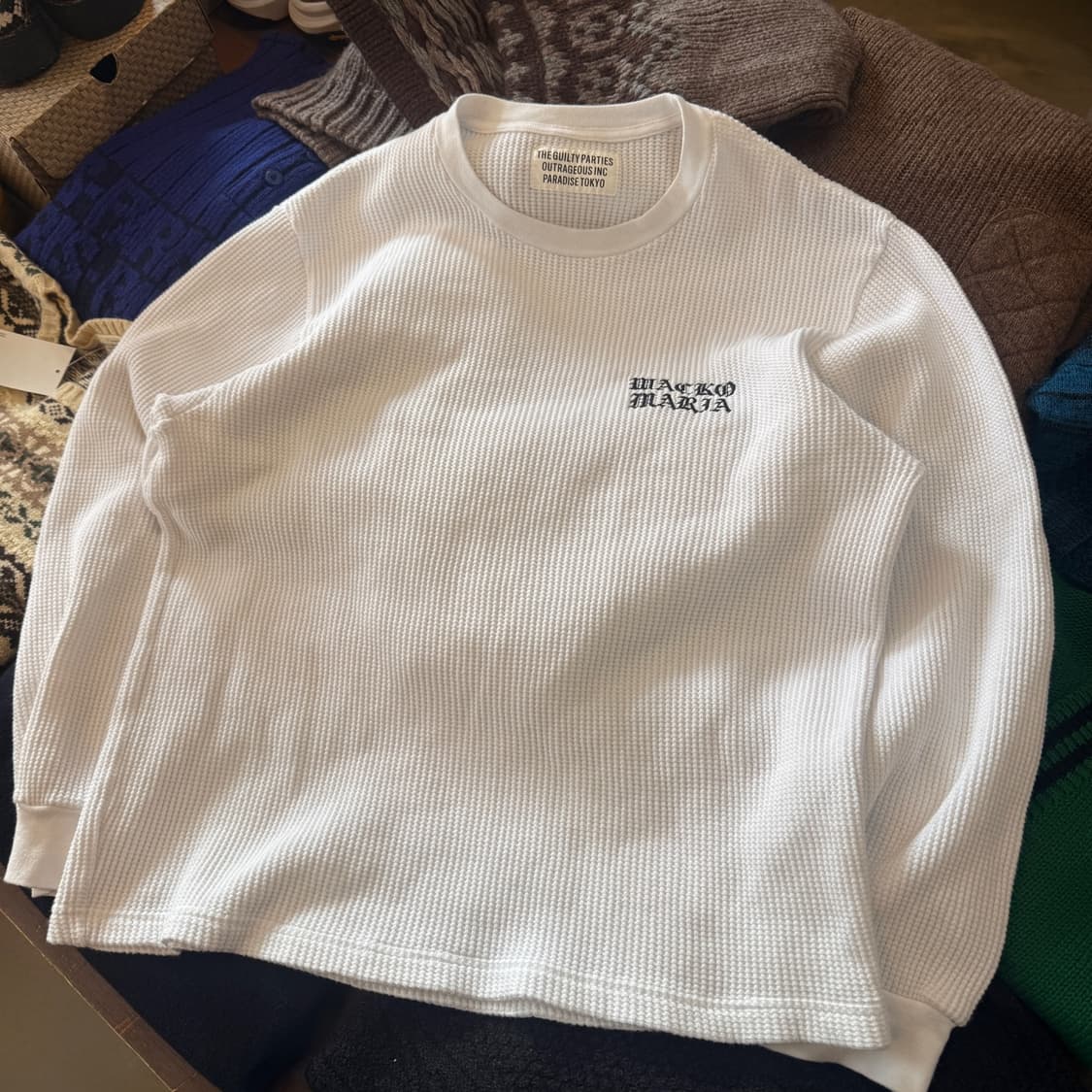 24FW 와코 마리아 써멀 와플 롱 슬리브 M L 상품이미지1