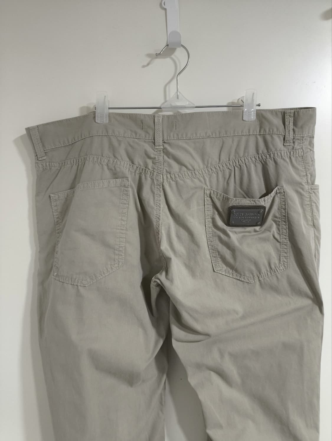 40인치 돌체앤가바나 베이지 팬츠 스트레이트핏 면바지 상품이미지1