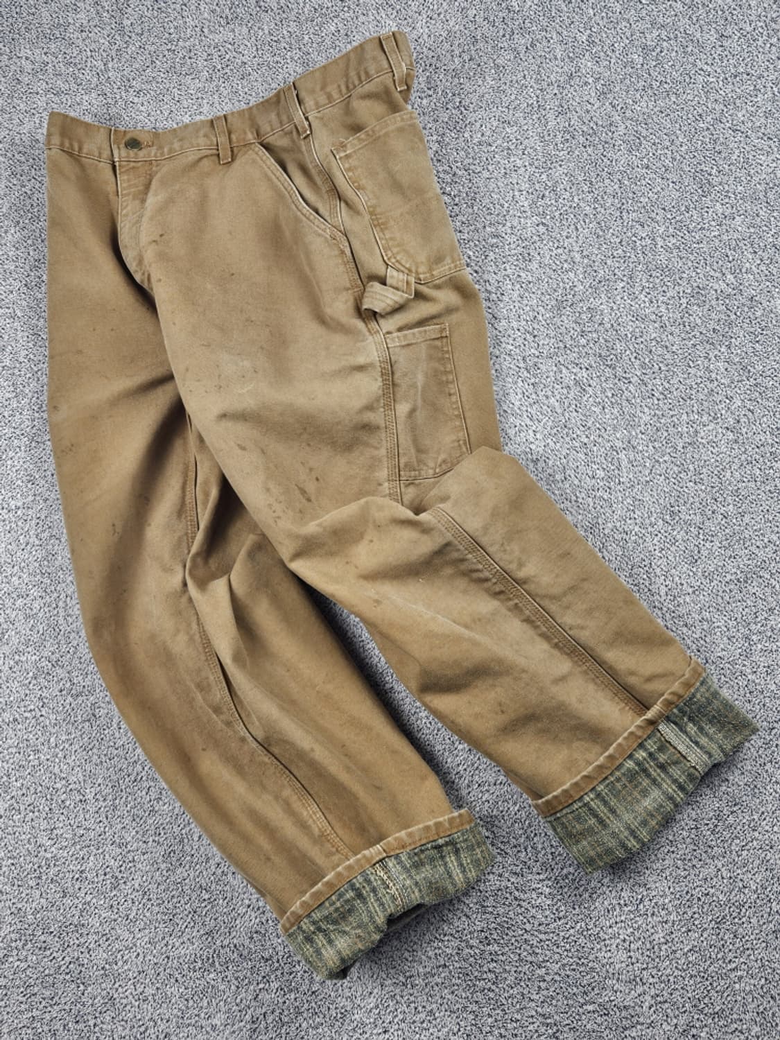 칼하트 헤비 플란넬 캔버스 카펜터 팬츠 ( 36 X 30 )/ 10048 상품이미지2