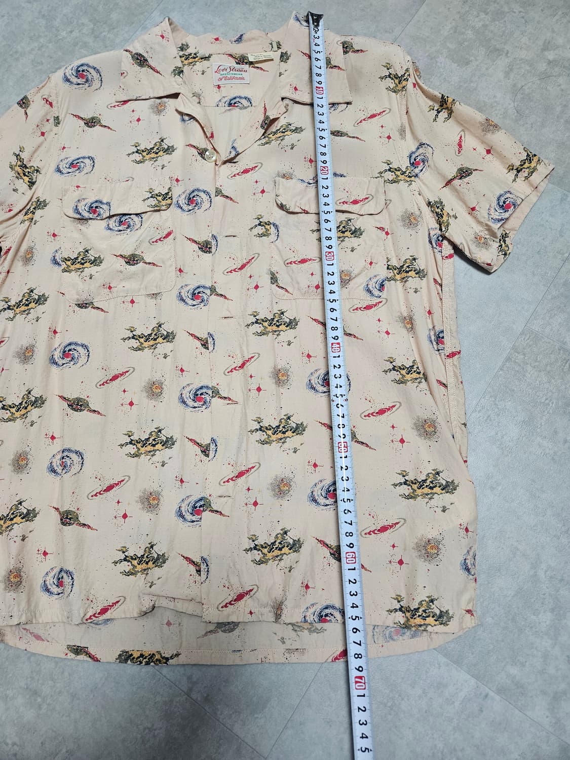 리바이스 LVC 18ss 우주 패턴 셔츠 S 상품이미지3