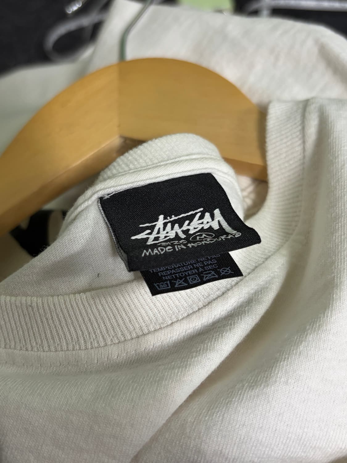 스투시 STUSSY 반팔 티셔츠 화이트 빅로고 반팔티 M 상품이미지9