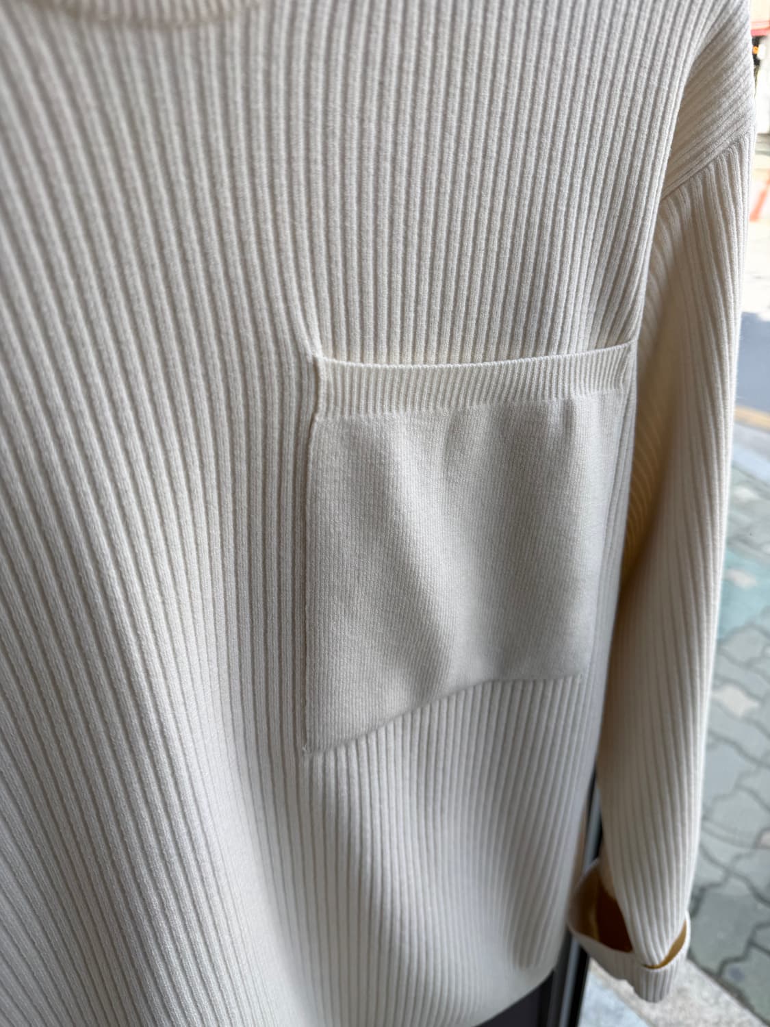 95/ 타임옴므 20FW 포켓 골지  상품이미지5
