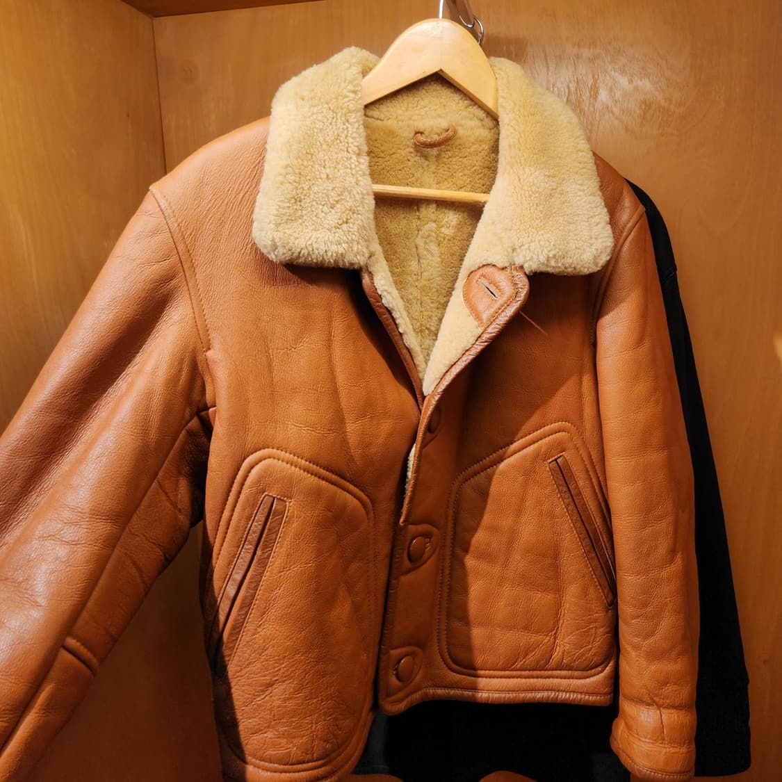 오리지널 00s 양가죽 양털 숏 무스탕 자켓 M 100 상품이미지3