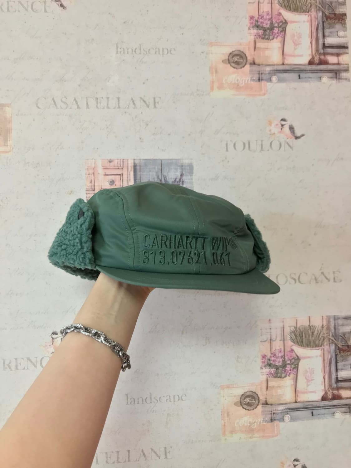 칼하트 WIP 올텐 이어 가드 캡 덕 그린 상품이미지7