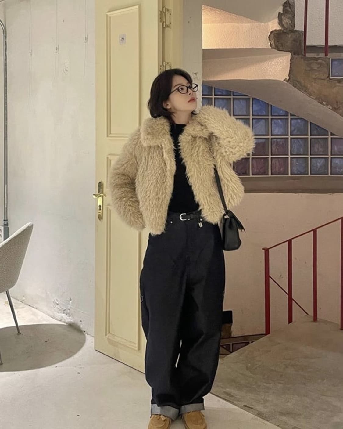 레이브 퍼자켓 베이지 상품이미지3