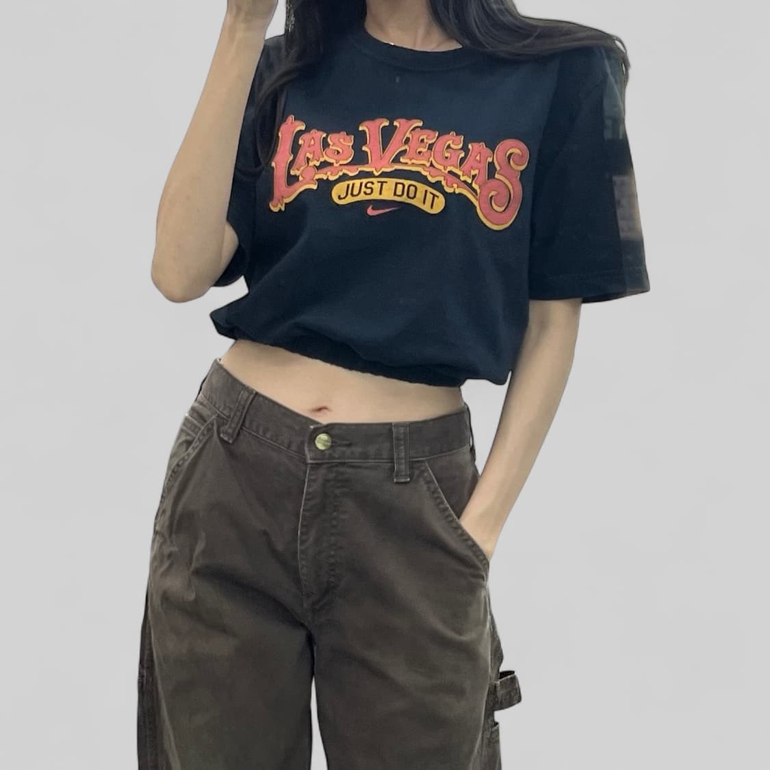 (WOMEN S)나이키 크롭 반팔-Y288 상품이미지1