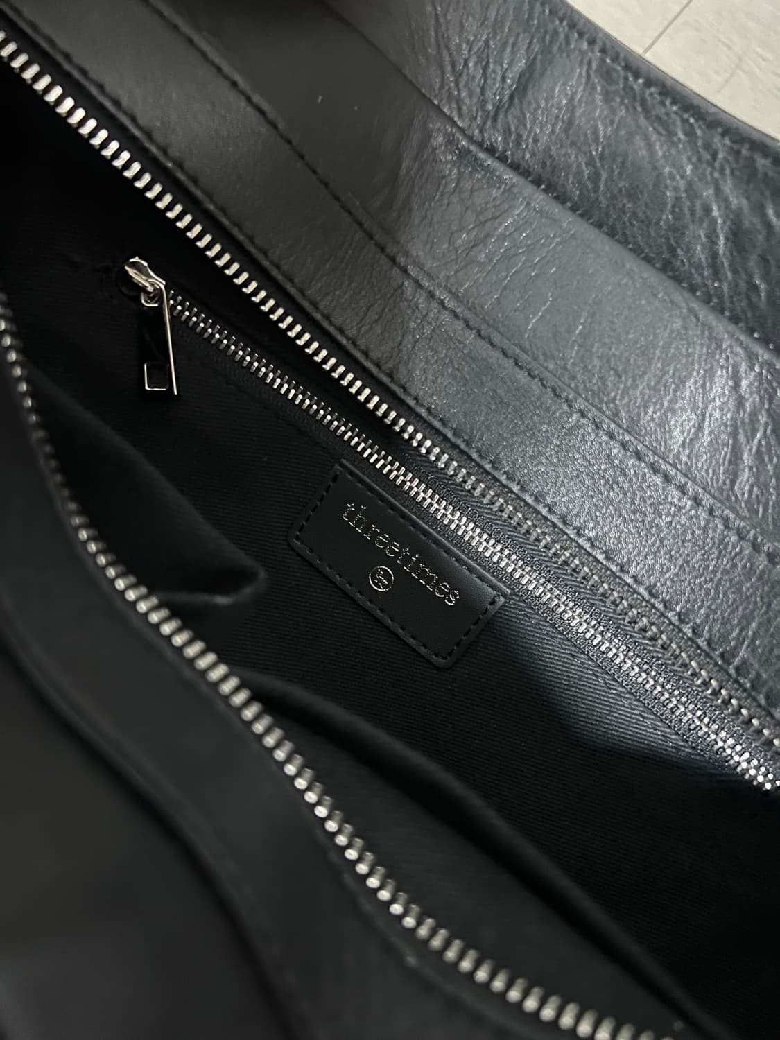 쓰리타임즈 셀렌백 블랙 상품이미지2