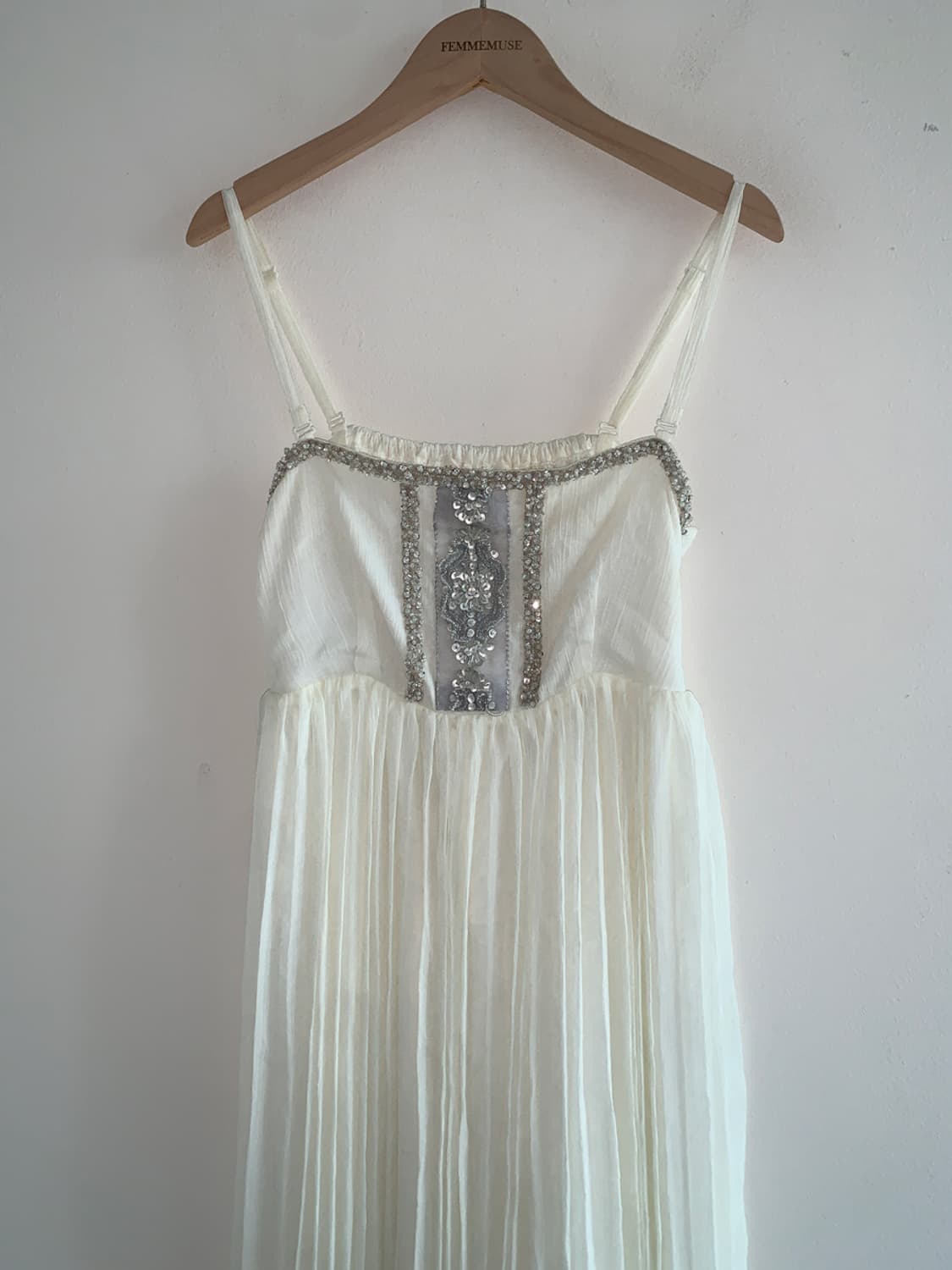 Flower Embroidery Slip Dress 상품이미지2