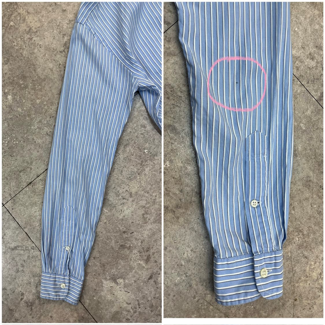 폴로 랄프로렌 스트라이프 셔츠 스카이블루 XS #csz3046  상품이미지9