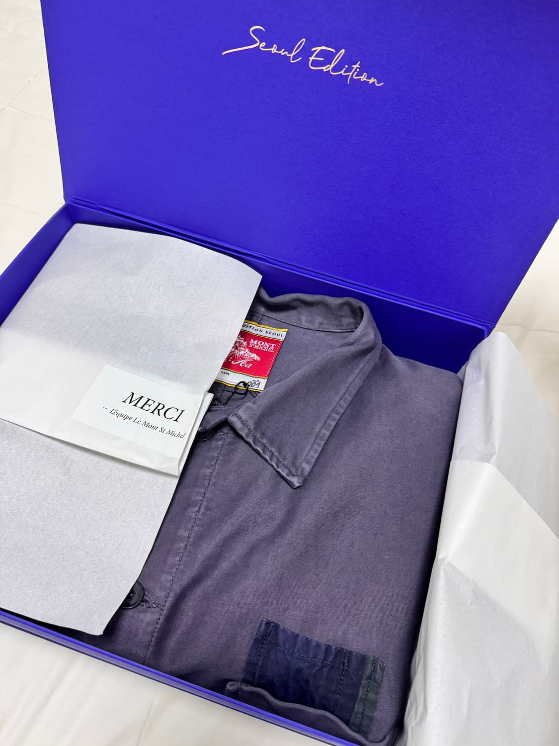 (52,새상품)르몽생미셸 몰스킨 워크 자켓 Seoul Edition 한정 상품이미지7