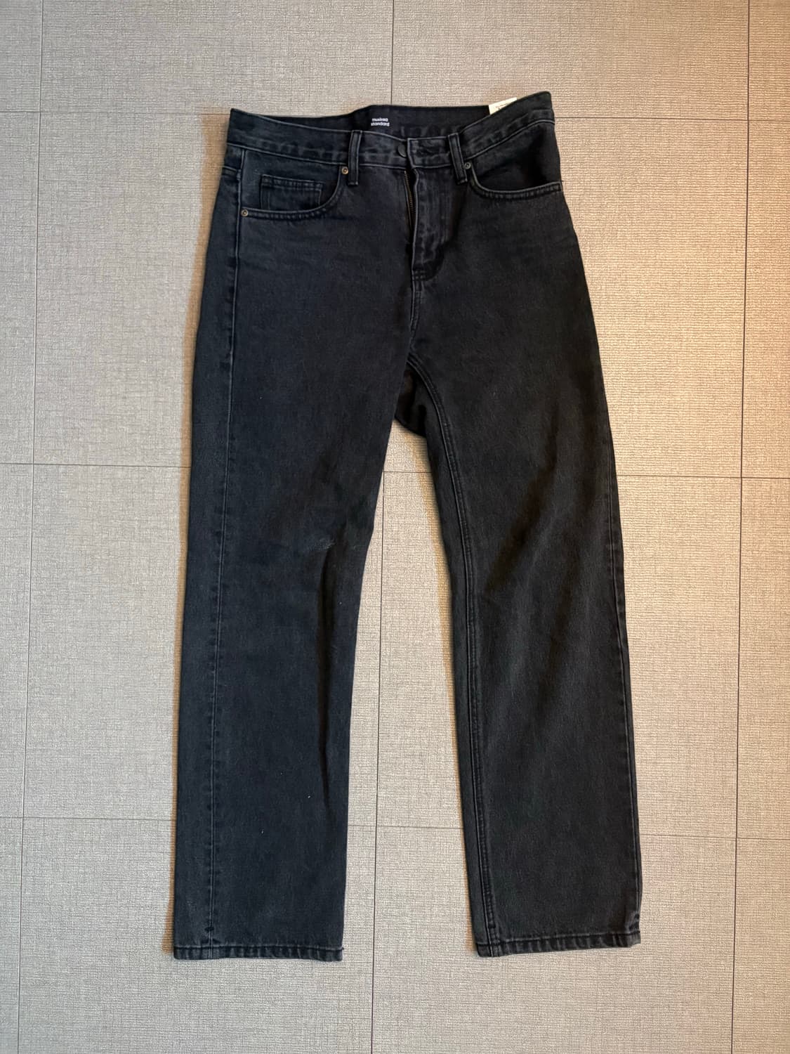 무탠다드 washed black denim pants 상품이미지1